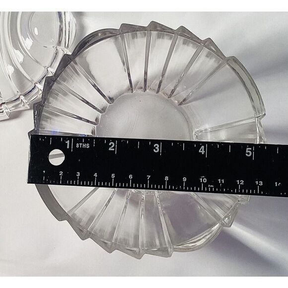 Vintage 24% Lead Cut Crystal Bowl Clear Candy Dish With Lid Germany - Picture 5 of 9